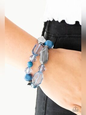 ❤️‍🔥5/$25❤️‍🔥 Rockin Rock Candy Blue Bracelet